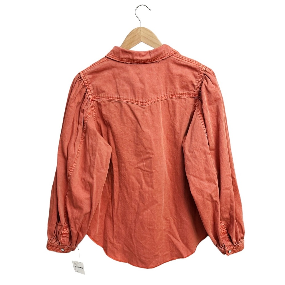 NWT Free People With Love Denim Button Front Top - Picture 3 of 6